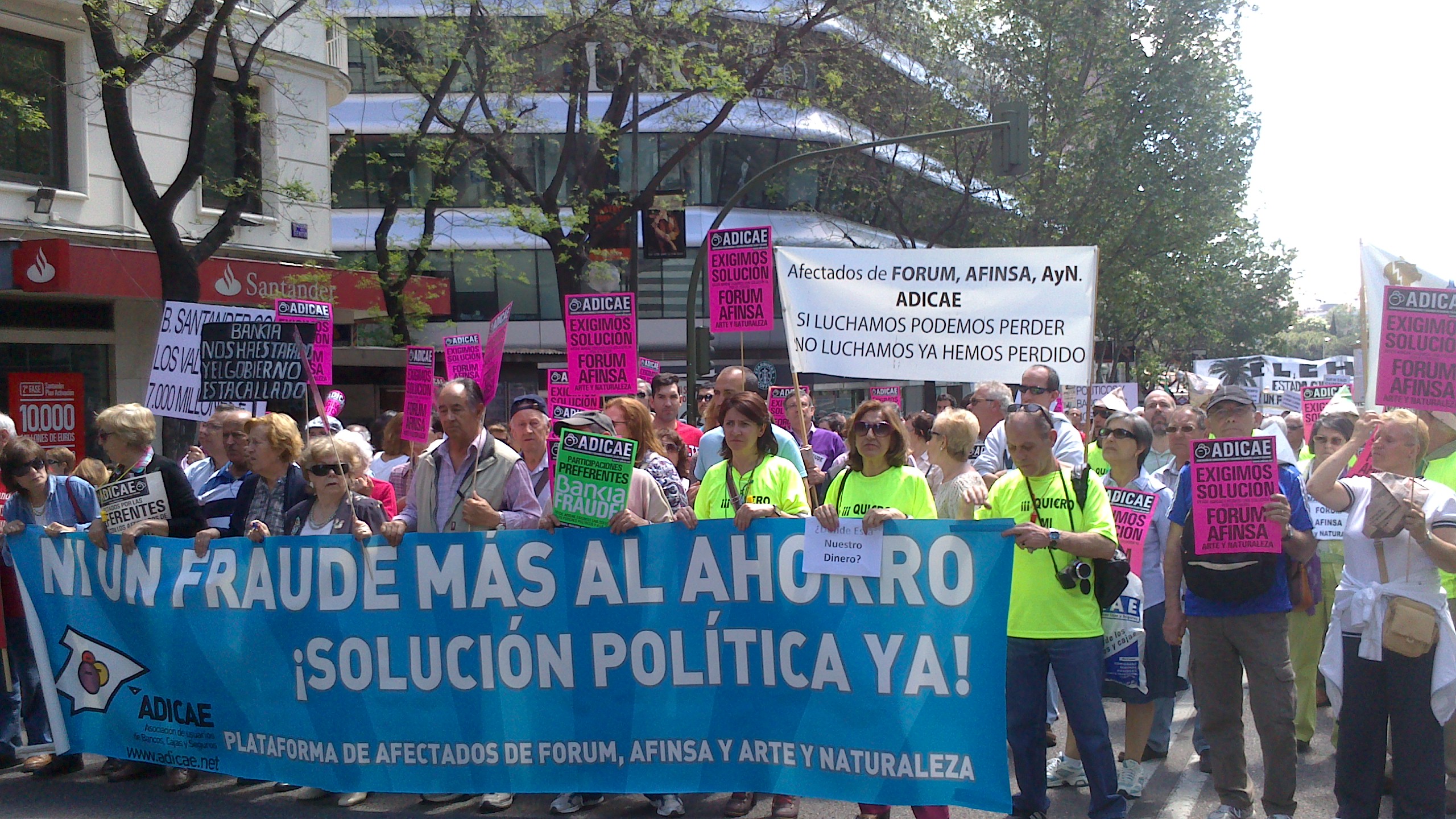 Afectados de Forum y Afinsa unen fuerzas desde toda España para ir en masa a la manifestación de este sábado en Madrid