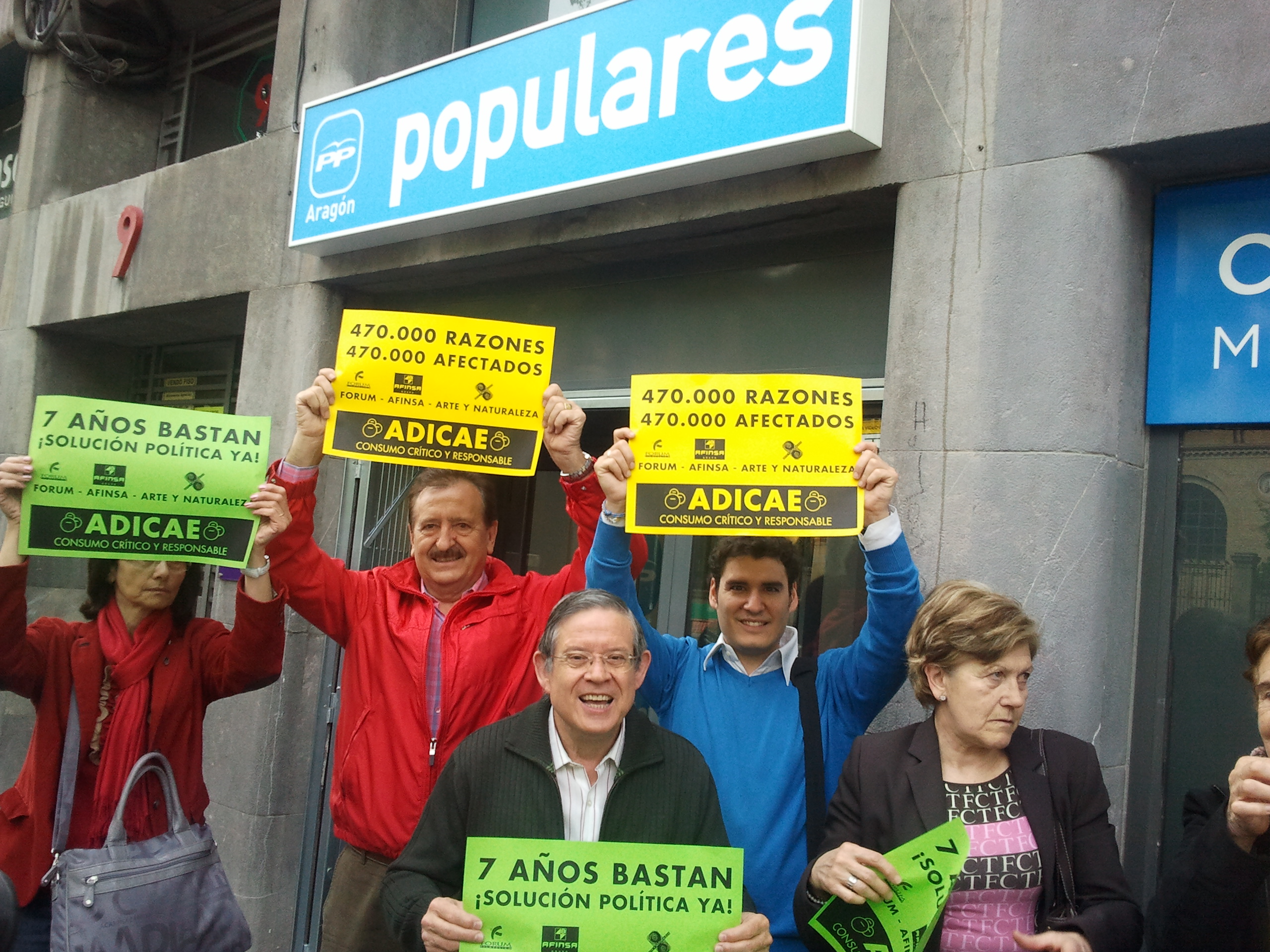 Los afectados de Forum y Afinsa llevarán a la sede de PP las promesas incumplidas por Rajoy y Arias Cañete