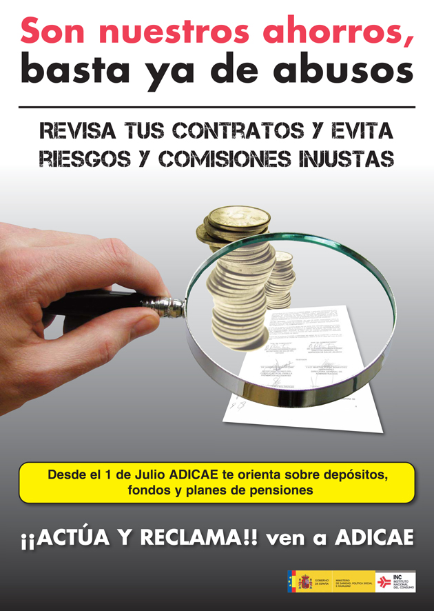ADICAE inicia una campaña masiva de detección de abusos bancarios