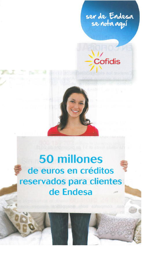 Cínica campaña de Endesa: ofrece créditos rápidos al 22,95% TAE en plena escalada del recibo de la luz